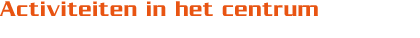 Activiteiten in het centrum